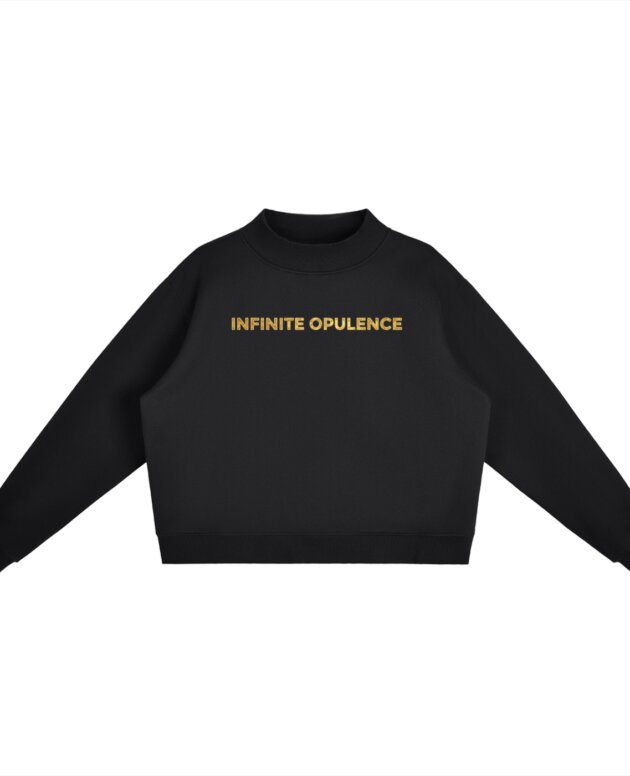 Essential Fleece Mock-Women's Neck Crew - Gold