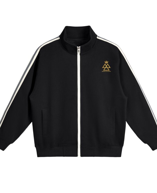 Contrast Side-Stripe Stand Collar  Jacket