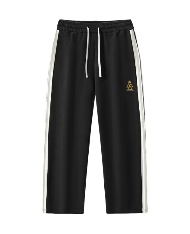 Contrast Side-Stripe Straight-Leg  Pants