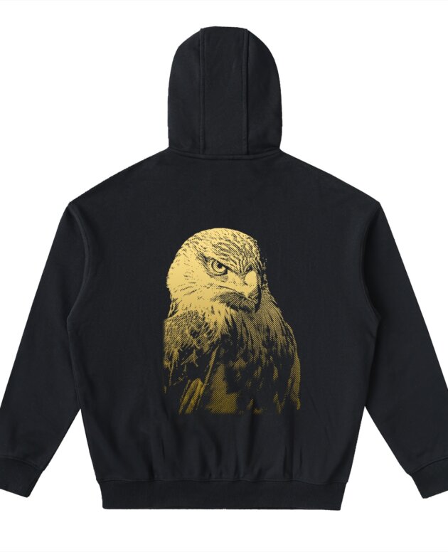 Drop-Shoulder Zip Up Hoodie - Hawk